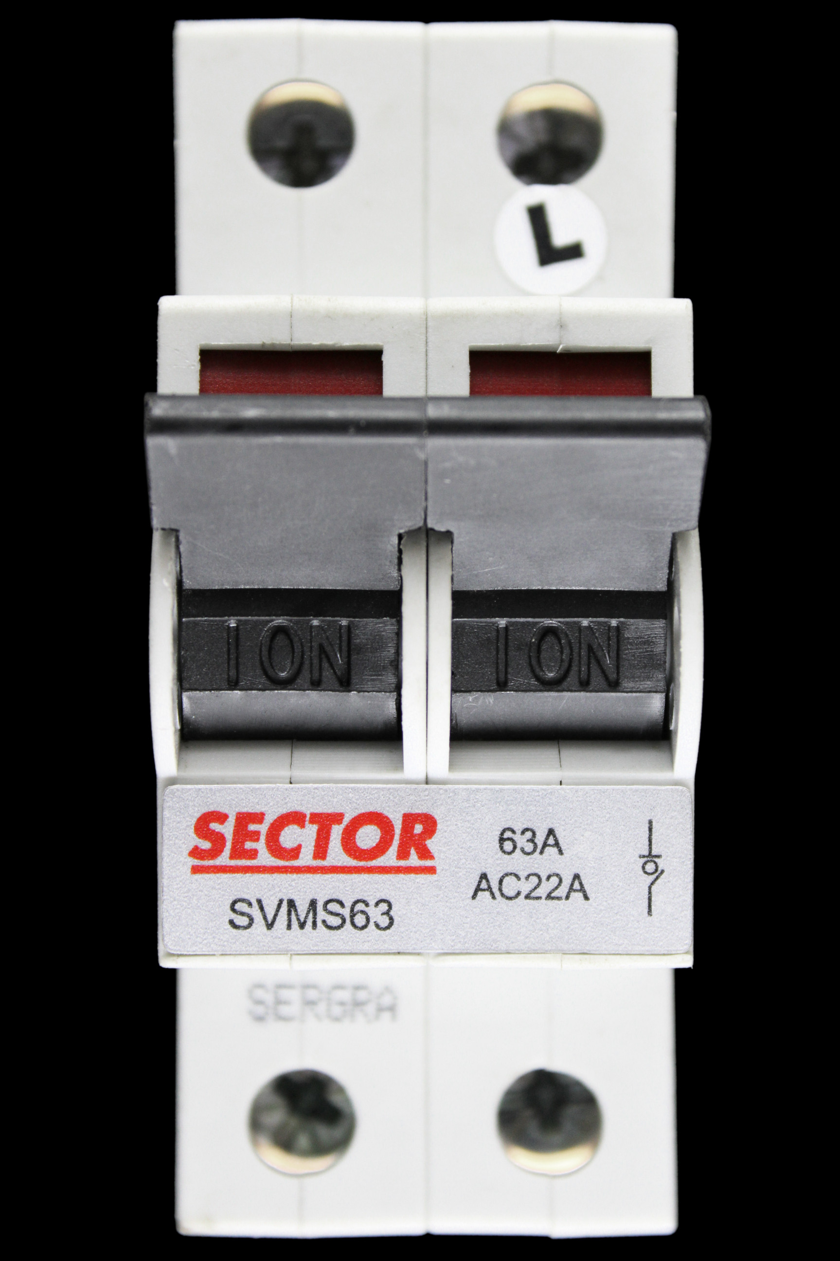 SECTOR 63 AMP DOUBLE POLE MAIN SWITCH DISCONNECTOR SVMS63 RED