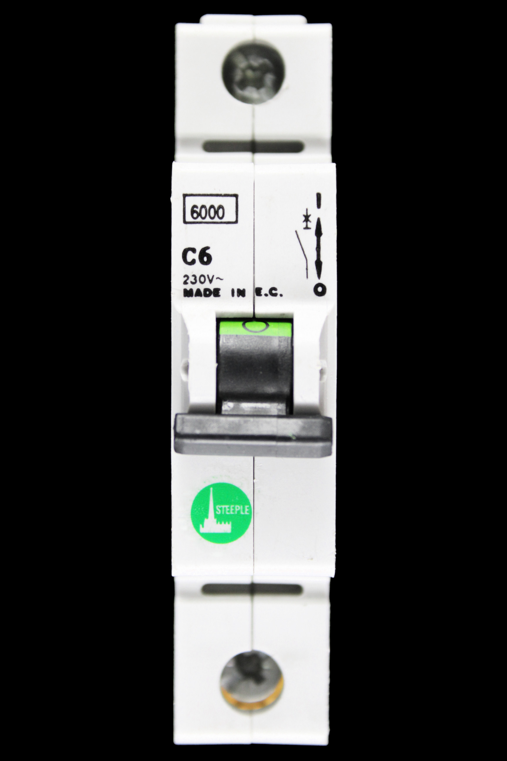 STEEPLE 6 AMP CURVE C 6kA MCB CIRCUIT BREAKER 230V