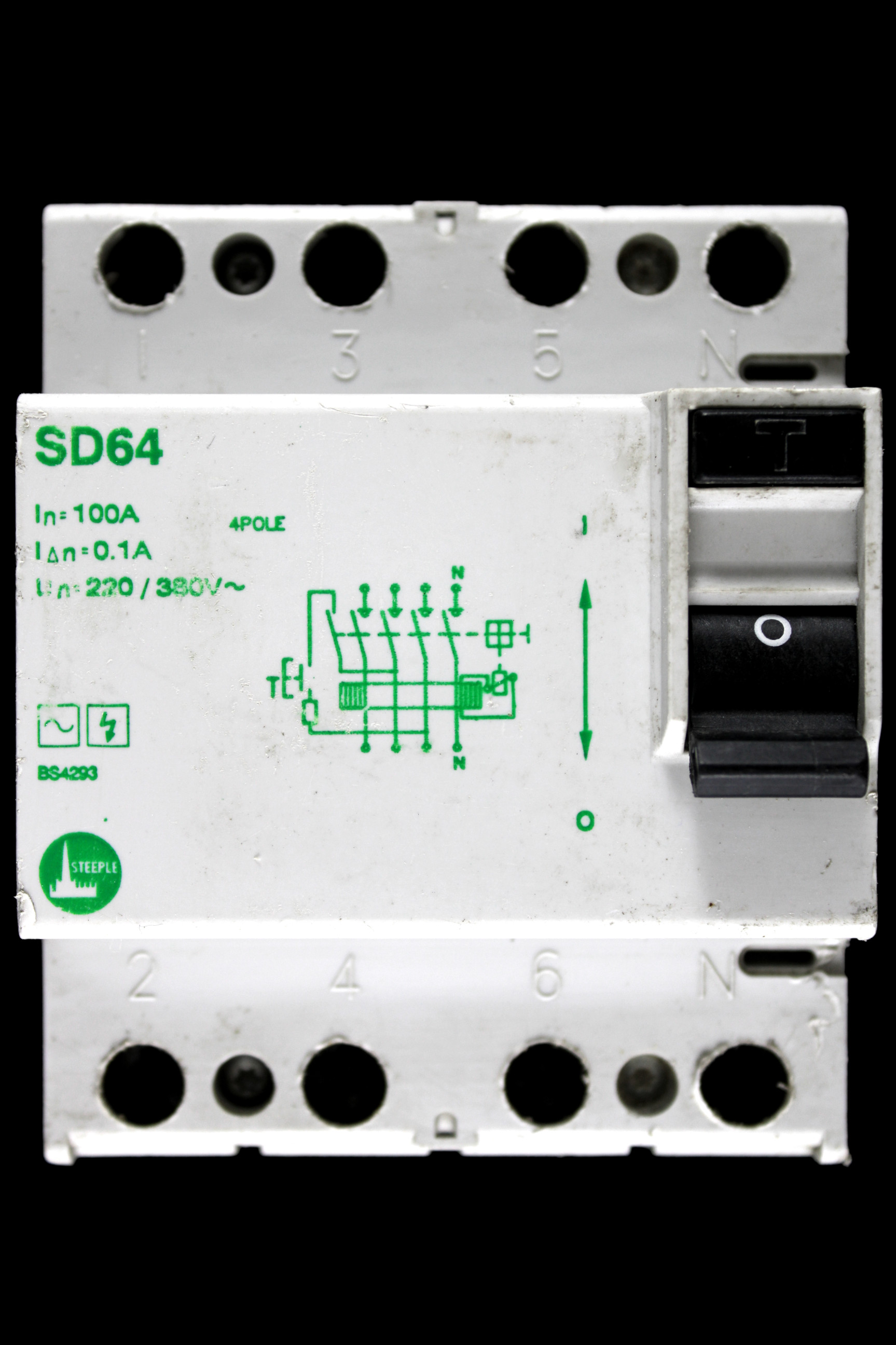 STEEPLE 100 RCD FOUR POLE 100mA TYPE AC SD64