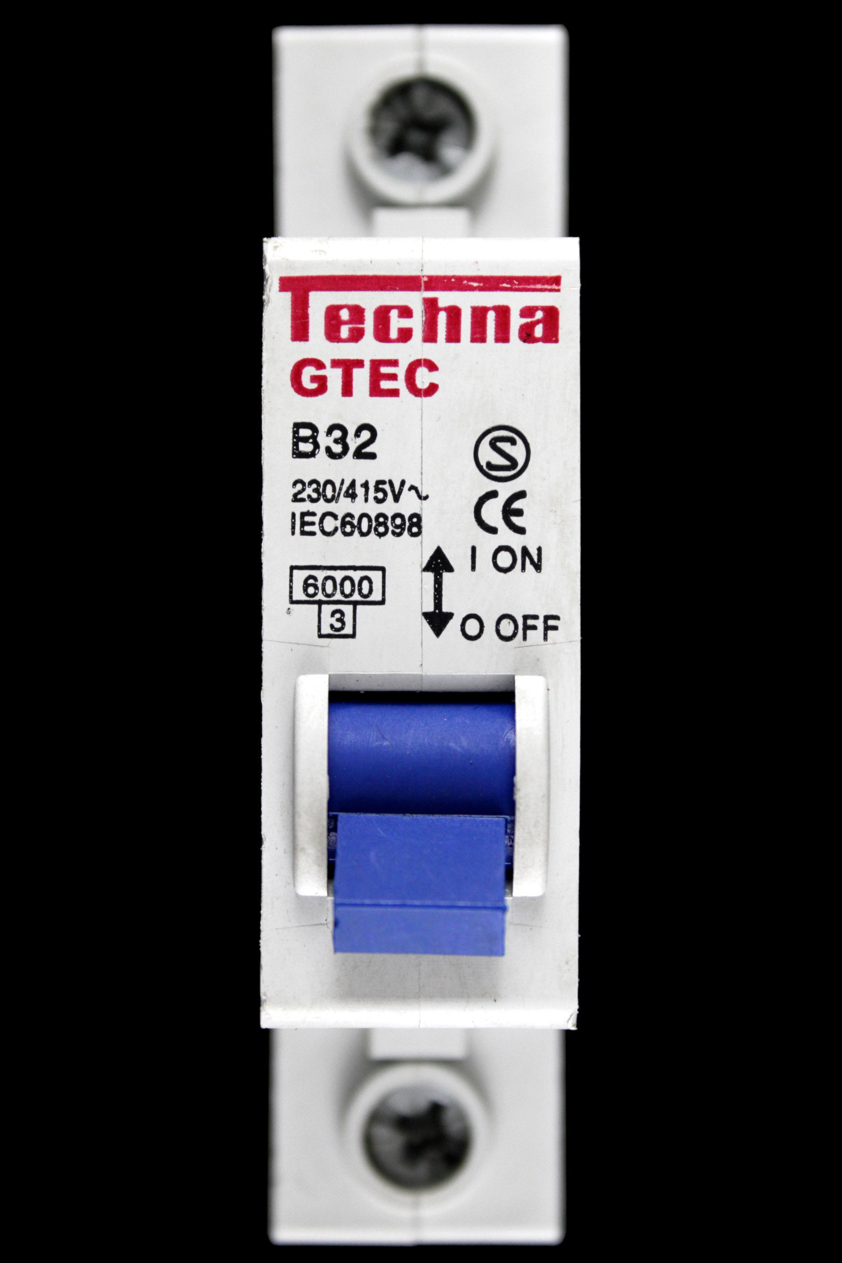 TECHNA 32 AMP CURVE B 6kA MCB CIRCUIT BREAKER GTEC GTEC1B32