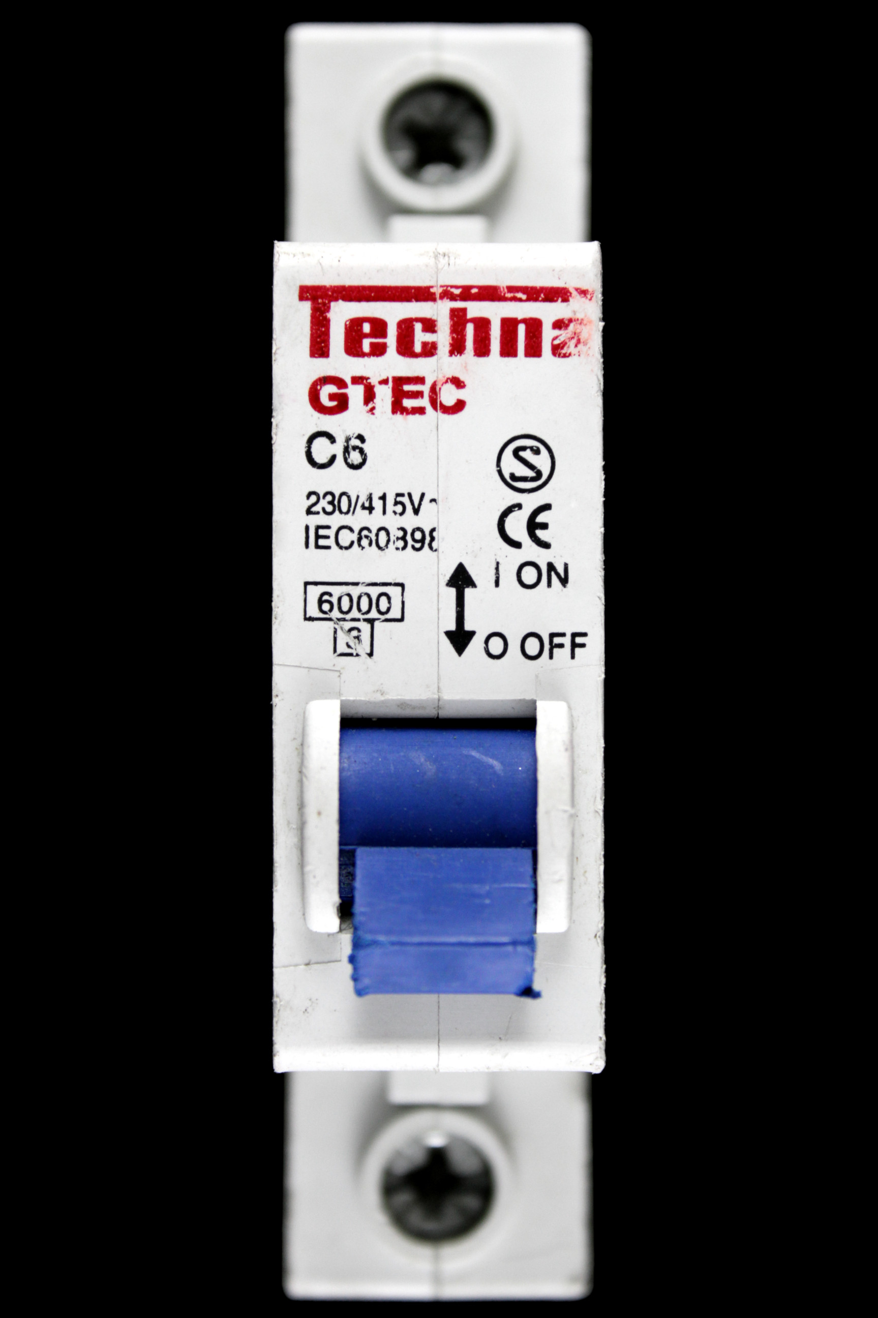 TECHNA 6 AMP CURVE C 6kA MCB CIRCUIT BREAKER GTEC GTEC1C06