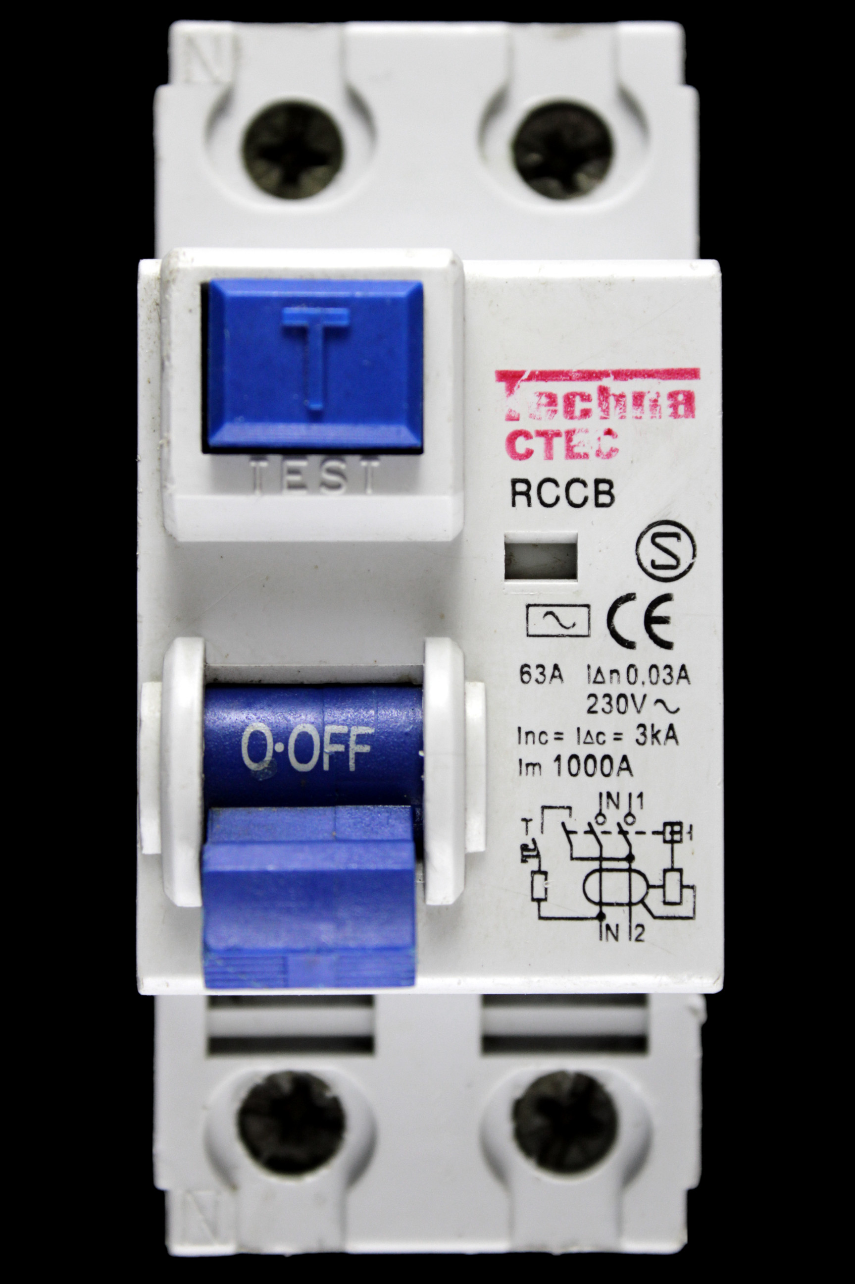 TECHNA 63 AMP 30mA DOUBLE POLE RCCB RCD TYPE AC CTEC CTEC-263-030