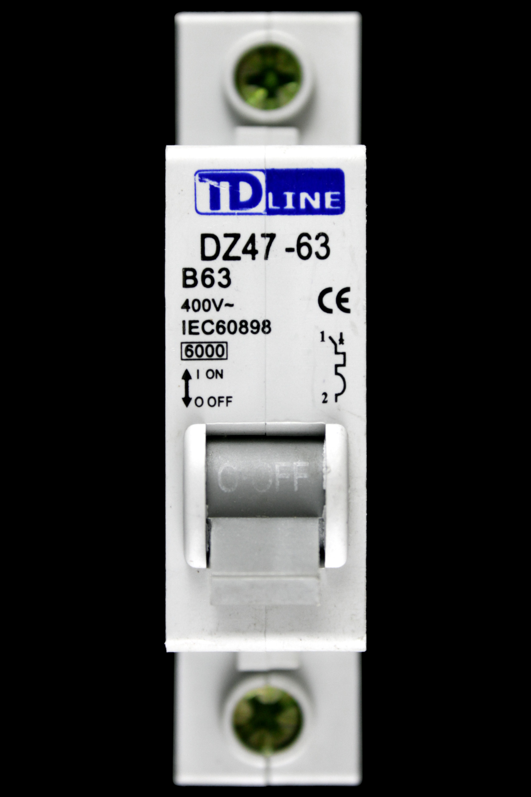 TD LINE 63 AMP CURVE B 6kA MCB CIRCUIT BREAKER DZ47-63