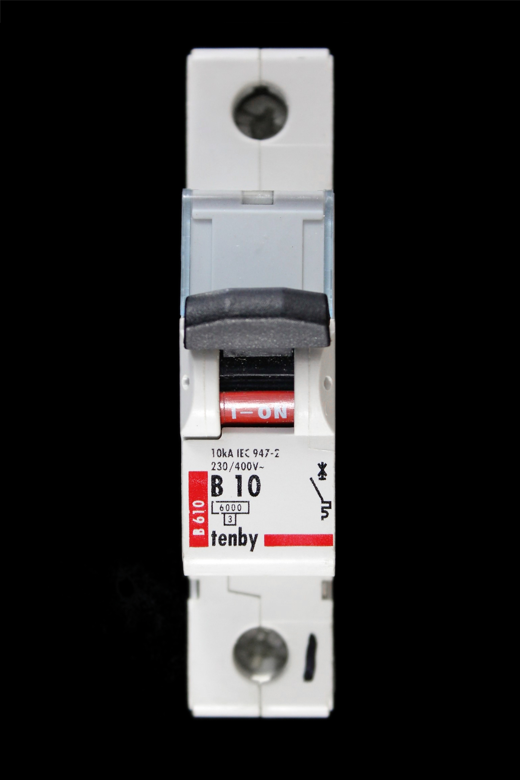 TENBY 10 AMP CURVE B 6kA MCB CIRCUIT BREAKER B610