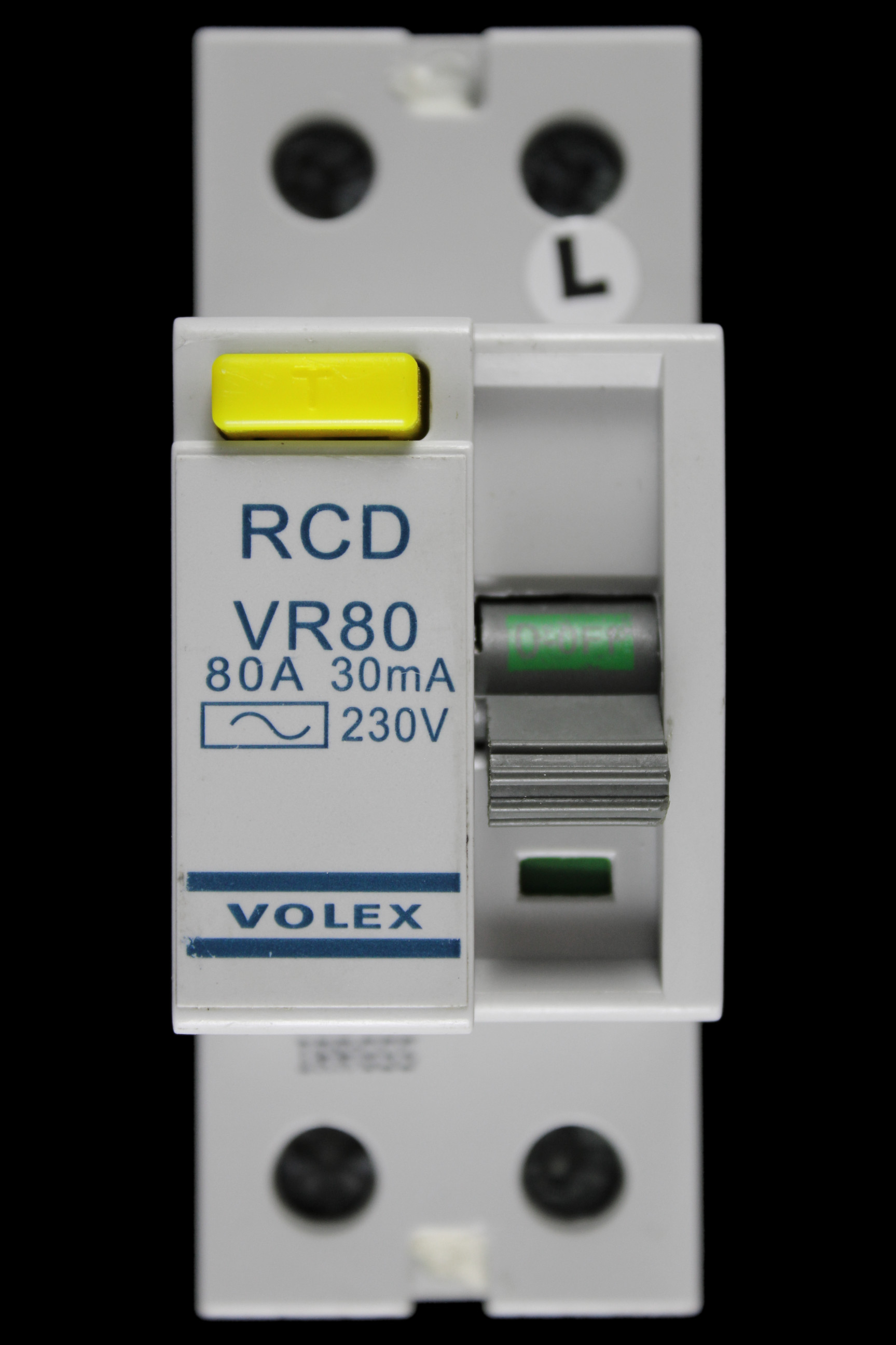 VOLEX 80 AMP 30mA DOUBLE POLE RCD TYPE AC VR80 LR