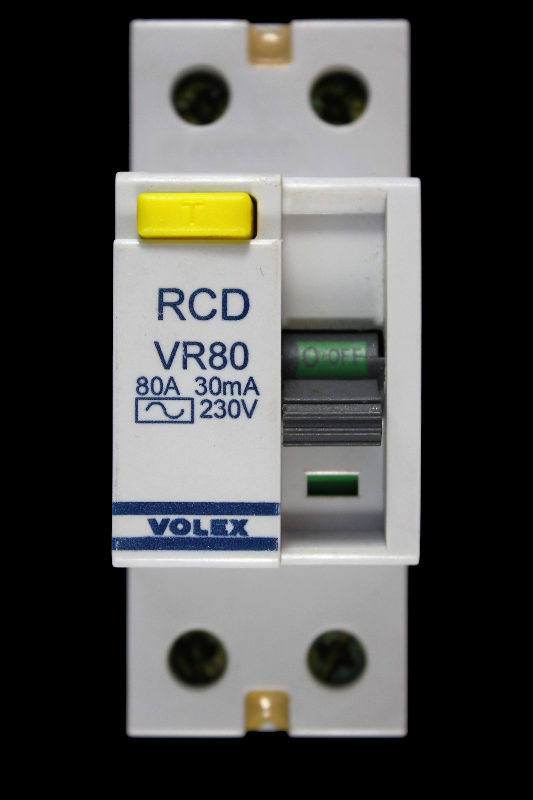 VOLEX 80 AMP 30mA DOUBLE POLE RCD TYPE AC VR80
