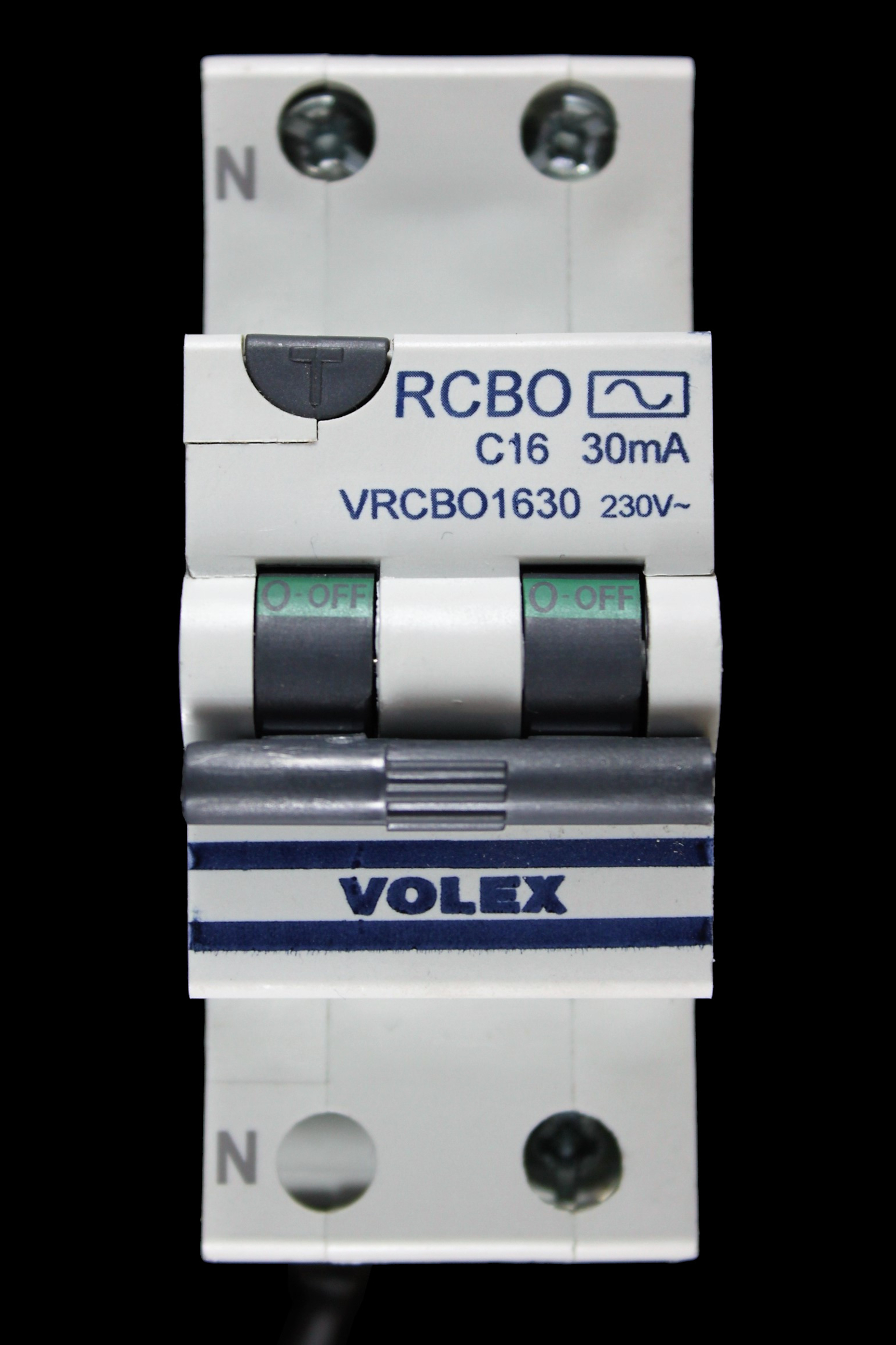 VOLEX 16 AMP CURVE C 10kA 30mA DOUBLE POLE RCBO TYPE AC VRCBO1630