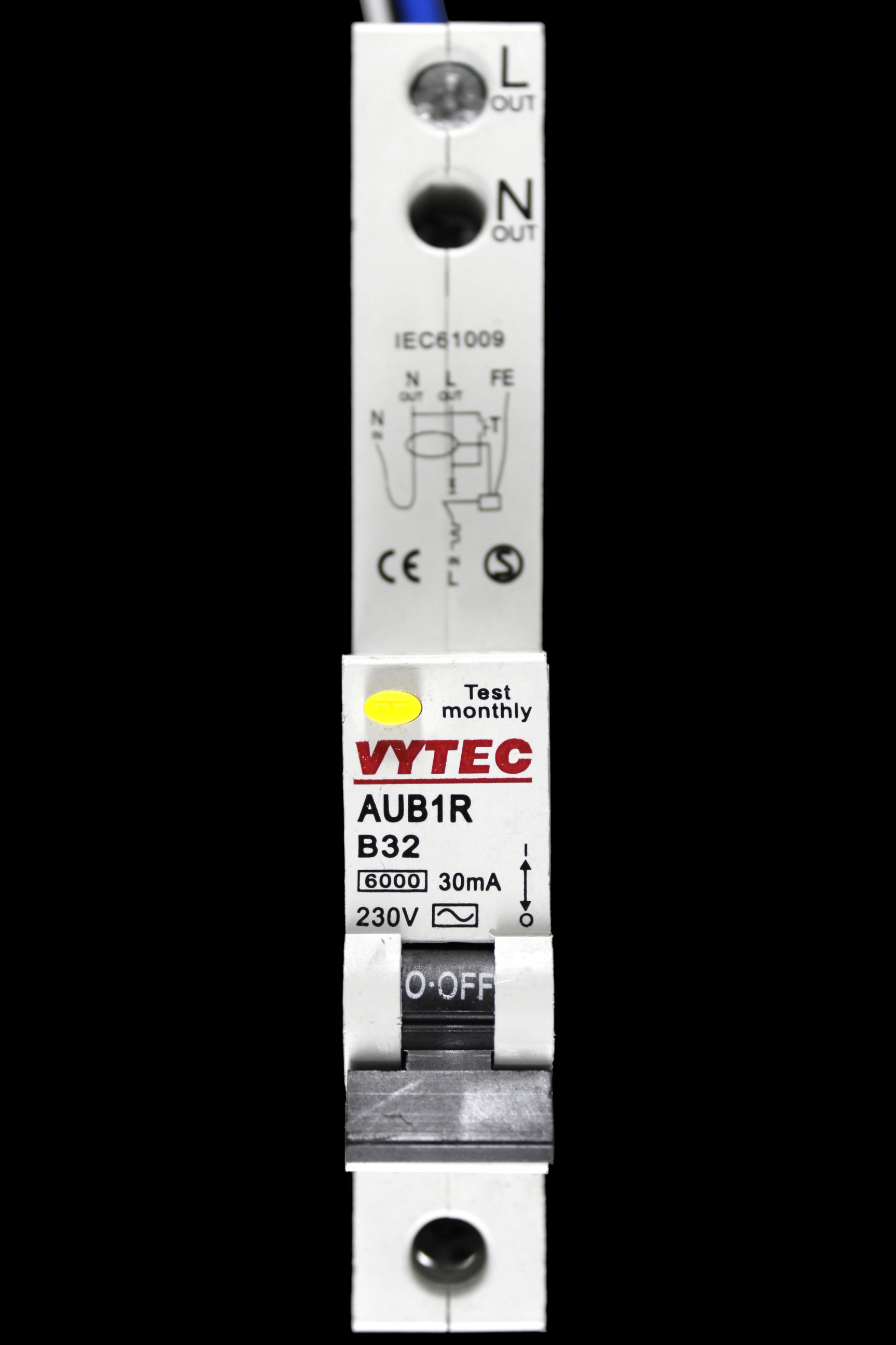 VYTEC B 32 RCBO 6kA 30mA TYPE AC AUB1R