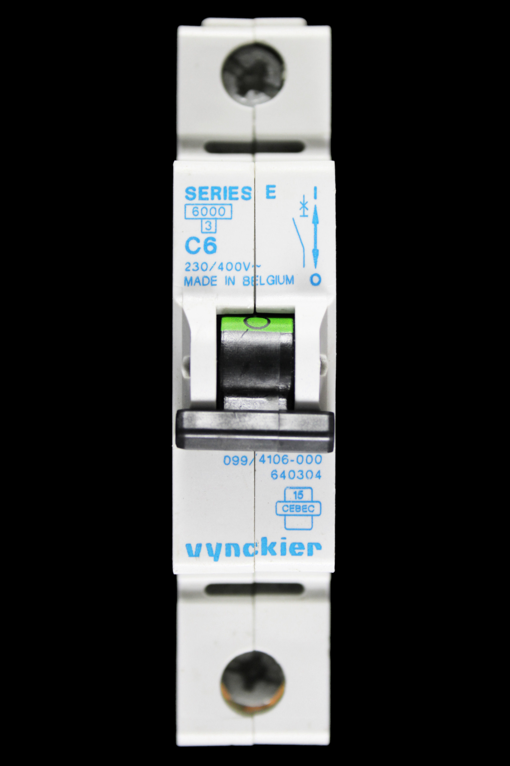 VYNCKIER 6 AMP CURVE C 6kA MCB CIRCUIT BREAKER SERIES E 640304 099/4106-000