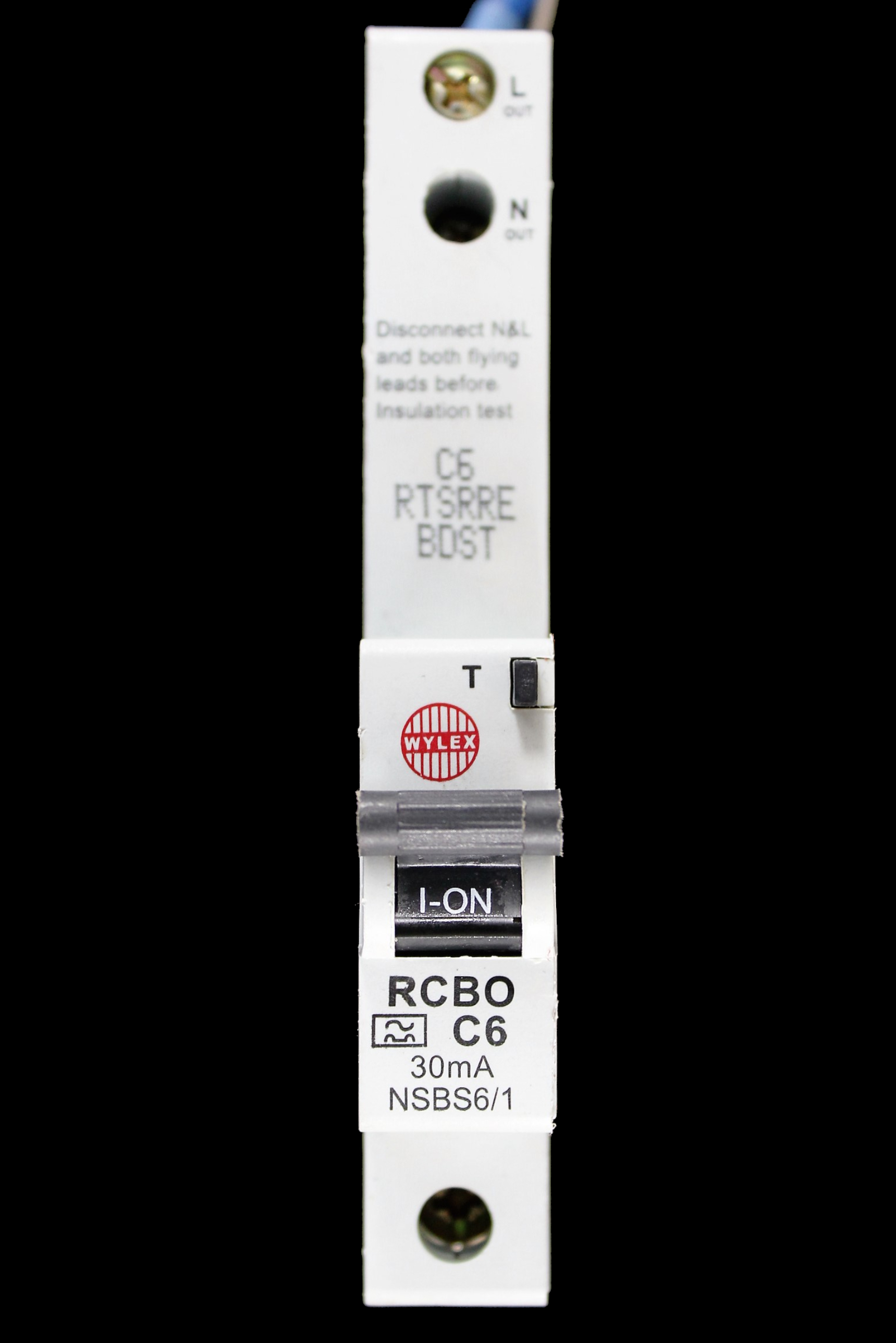WYLEX 6 AMP CURVE C 6kA 30mA RCBO TYPE A NSBS6/1