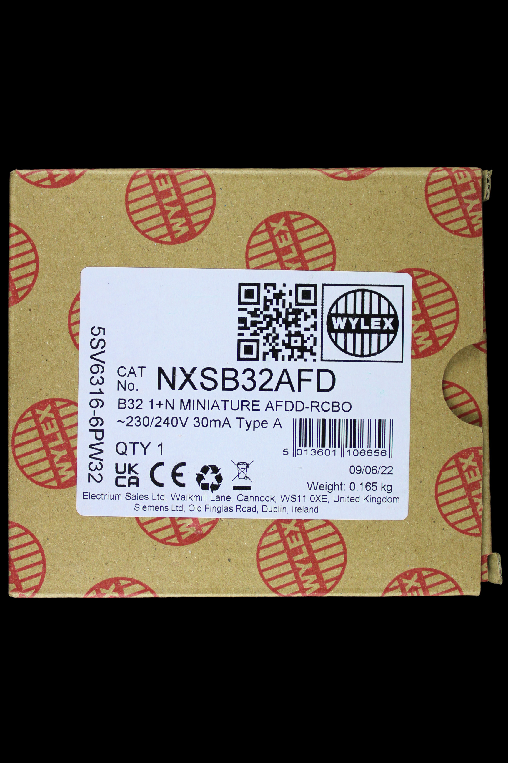 WYLEX 32 AMP CURVE B 6kA 30mA AFDD TYPE A NXSB32AFD