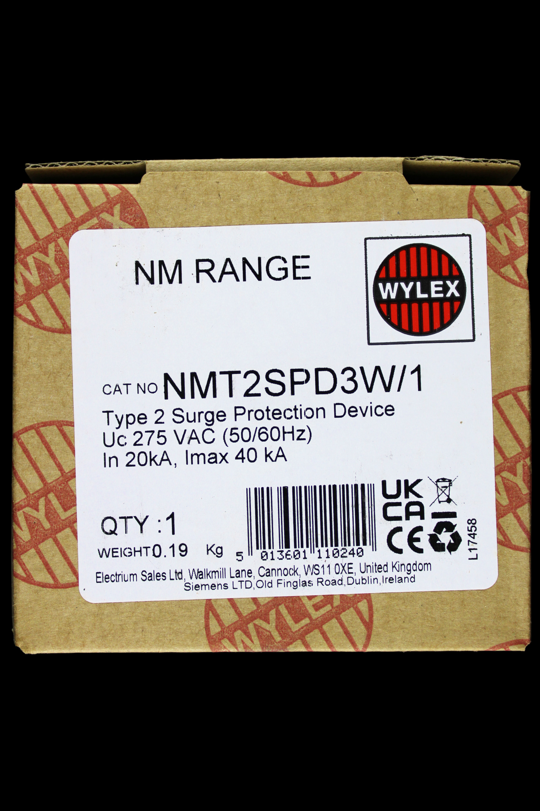 WYLEX TYPE 2 SURGE PROTECTION DEVICE SPD NMT2SPD3W/1