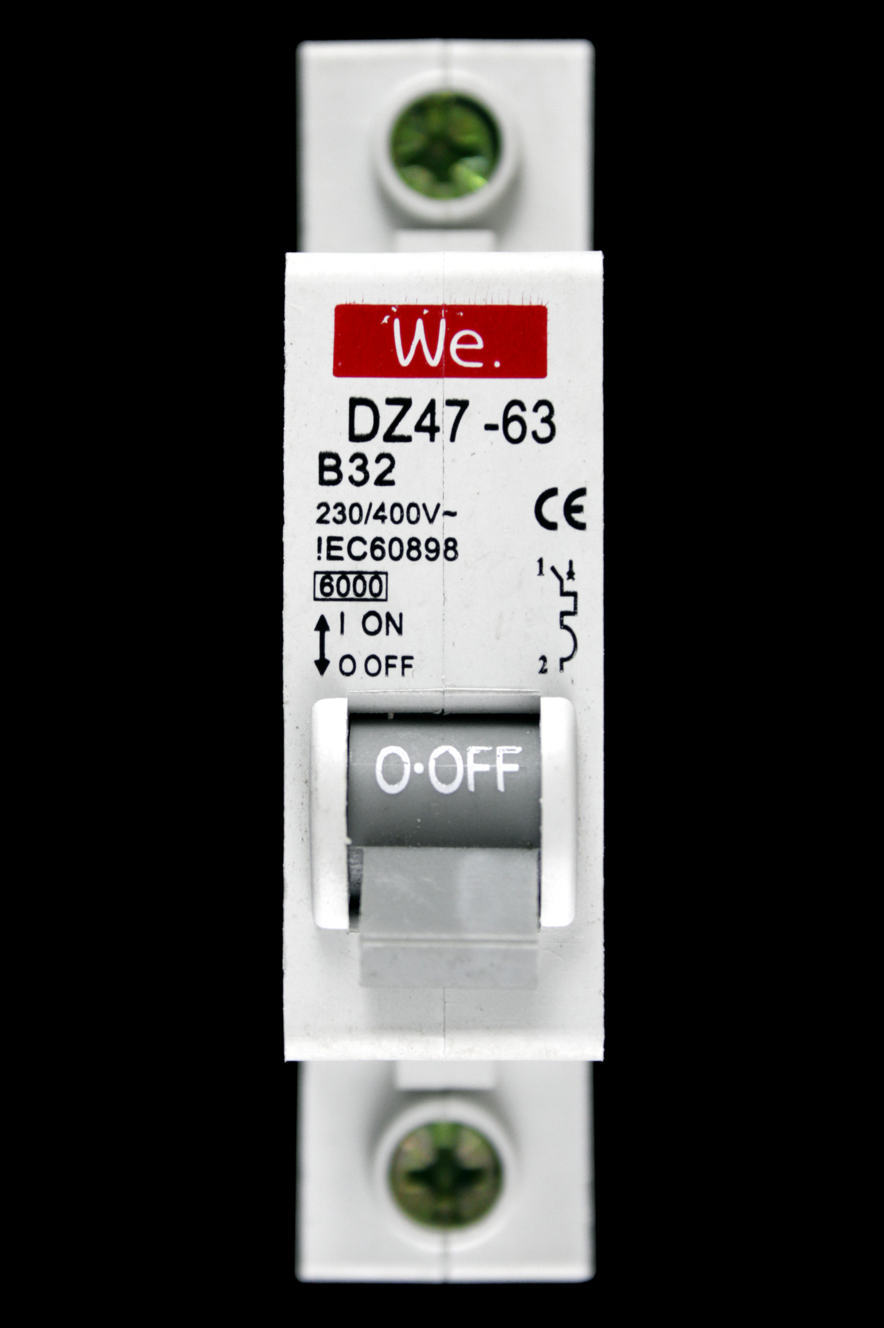 WE 32 AMP CURVE B 6kA MCB CIRCUIT BREAKER DZ47-63