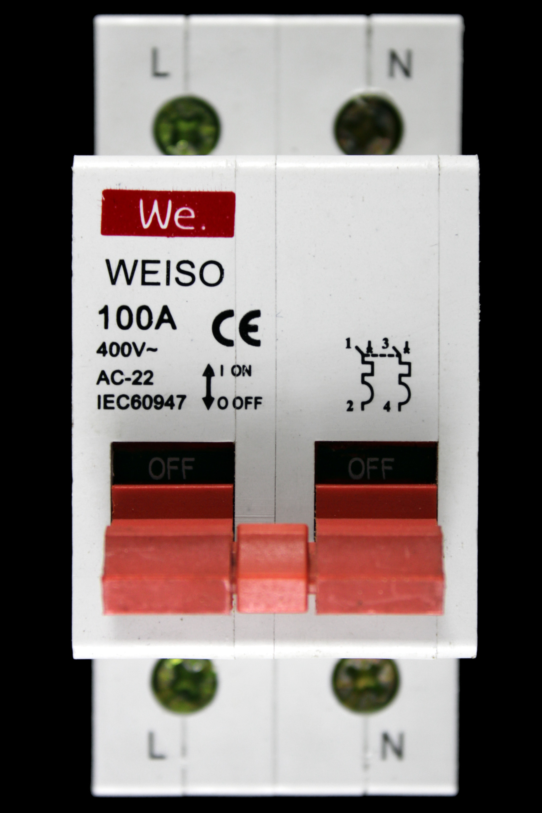 WE 100 MAIN SWICH DISCONNECTOR DOUBLE POLE WEISO AC-22