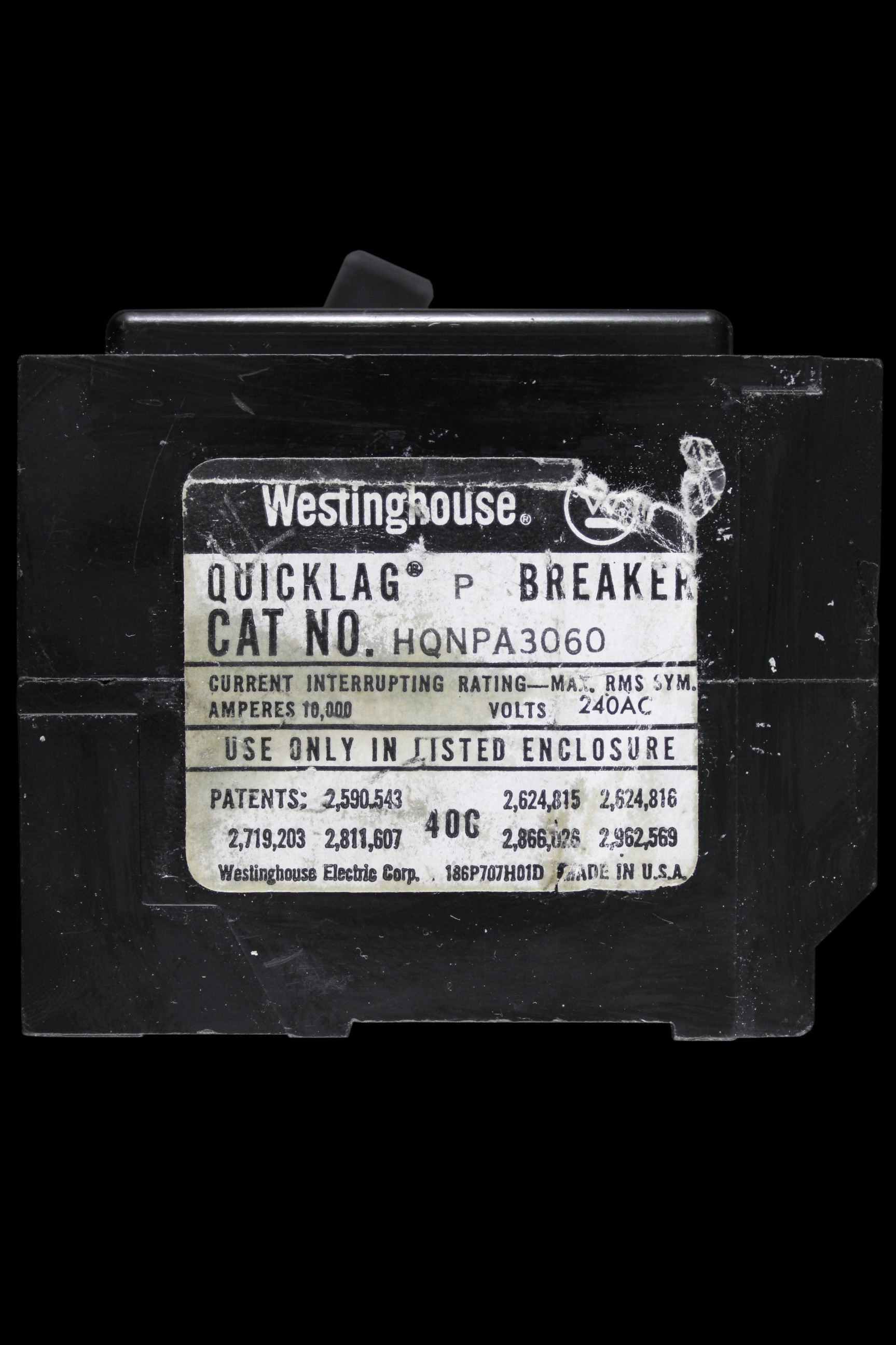 WESTINGHOUSE 60 MCB TRIPLE POLE 10kA CIRCUIT BREAKER HQNPA3060