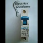ANCLIF 32 AMP CURVE B 6kA 230V SINGLE POLE MCB CIRCUIT BREAKER S132B BS EN 60898