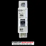MEM 40 AMP TYPE 3 M9 MCB CIRCUIT BREAKER 401MB3 GREY