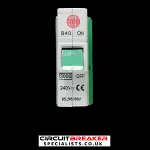 WYLEX 40 AMP CURVE B 3kA MCB CIRCUIT BREAKER PUSH PLUG IN GREEN