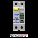 SECTOR 80 AMP 30mA DOUBLE POLE RCCB RCD TYPE AC SVRCCB80/DP B