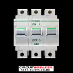 CRABTREE 50 AMP CURVE C 16kA TRIPLE POLE MCB CIRCUIT BREAKER POLESTAR