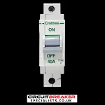 CRABTREE 40 AMP TYPE 2 M9 MCB CIRCUIT BREAKER POLESTAR