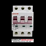 CONTACTUM 16 AMP TRIPLE POLE TYPE D MCB CIRCUIT BREAKER 9916D