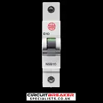 WYLEX 10 AMP CURVE B 6kA MCB CIRCUIT BREAKER NSB10 BLACK CLIP