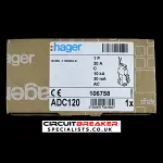 HAGER 20 AMP CURVE C 10kA 30mA RCBO TYPE AC ADC120 106758
