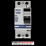 VOLEX 80 AMP 30mA DOUBLE POLE RCD VR80