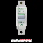 CRABTREE 16 AMP CURVE C 16kA MCB CIRCUIT BREAKER POLESTAR 60C/16