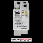 CRABTREE B 20 RCBO DOUBLE POLE 6kA 30mA TYPE AC STARBREAKER