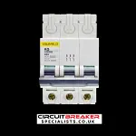 SQUARE D 63 AMP CURVE D 10kA TRIPLE POLE MCB CIRCUIT BREAKER KQ 10D363