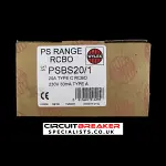 WYLEX 20 AMP CURVE C 10kA 30mA RCBO TYPE A PSBS20/1