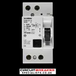 SIEMENS 80 AMP 30mA DOUBLE POLE RCCB RCD TYPE AC 5SM1317-0