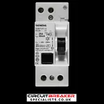 SIEMENS 25 AMP 30mA DOUBLE POLE RCCB RCD TYPE A 5SM1312-6