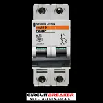 MERLIN GERIN 16 AMP CURVE C 10kA DOUBLE POLE MCB C60HC 25659