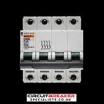 MERLIN GERIN 25 AMP CURVE C 15kA FOUR POLE MCB CIRCUIT BREAKER C60H 24880