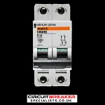 MERLIN GERIN 10 AMP CURVE D 10kA DOUBLE POLE MCB CIRCUIT BREAKER C60HD 25714