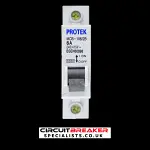PROTEK 6 AMP CURVE B 6kA MCB CIRCUIT BREAKER MCB-106/2B