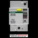 CRABTREE 80 AMP 30mA DOUBLE POLE RCCB TYPE AC STARBREAKER SPLIT LOAD 380/S030