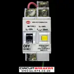 MEM 32 AMP TYPE 3 M6 30mA DOUBLE POLE RCBO RCD MCB 321QBH