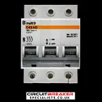 MERLIN GERIN 15 AMP TYPE 4 M4 TRIPLE POLE MCB CIRCUIT BREAKER 12023 C45AD