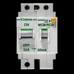 CRABTREE 32 AMP TYPE 3 M9 30mA DOUBLE POLE RCBO RCD MCB POLESTAR