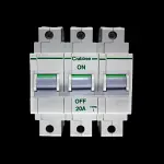 CRABTREE 20 AMP TYPE 3 M9 TRIPLE POLE MCB CIRCUIT BREAKER POLESTAR