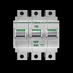 CRABTREE 63 AMP TYPE 2 M9 TRIPLE POLE MCB CIRCUIT BREAKER POLESTAR