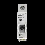 MEM 6 AMP TYPE 3 M9 MCB CIRCUIT BREAKER 61MB3 GREY