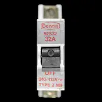 DENNIS 32 AMP TYPE 2 M9 MCB CIRCUIT BREAKER 92S32