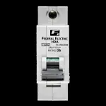FEDERAL ELECTRIC 6 AMP CURVE D 10kA MCB CIRCUIT BREAKER HDA STABLOK