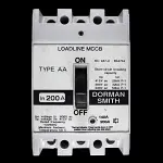 DORMAN SMITH 200 AMP 25kA TRIPLE POLE MCCB LOADLINE AA WHITE