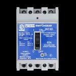 PROTEUS 63 AMP 25kA TRIPLE POLE MCCB SWITCHGEAR PAT63 WHITE